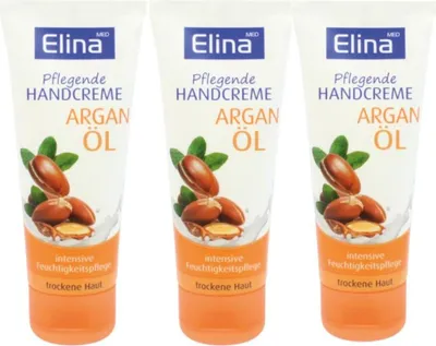 Produktbild von 3x 75 ml Elina Med Handcreme mit Arganöl – Tube