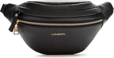 Produktbild von Lazarotti Leder Gürteltasche Umhängetasche Bologna Leather Bumbag Black schwarz