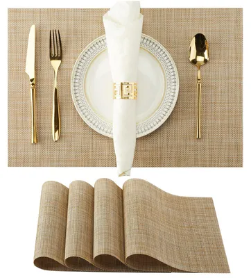 Produktbild von Platzsets - Rutschfest und hitzebeständig - Für Küche und Speisetisch - 4 Stück, 45x30 cm, PVC, abwaschbar