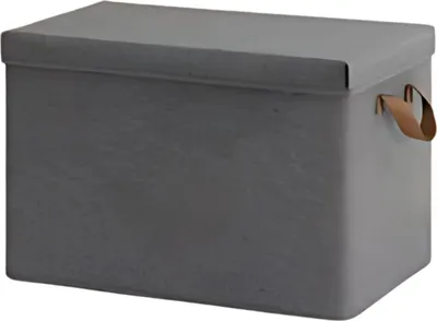 Produktbild von Aufbewahrungsboxen 5er Set – 51 L – Faltbare Stoffboxen mit Deckel & Handgriff – Für Kleidung, Bettzeug & Spielzeug