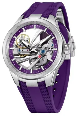 Produktbild von Herrenuhr Pagani Design Xeric, mechanisch, Silikonarmband, Skelett, Lila / Silber