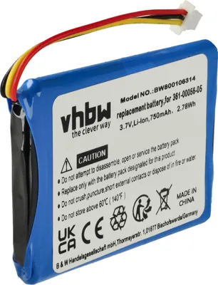 Produktbild von vhbw Akku kompatibel mit Garmin Nuvi / Nüvi 68LMT GPS Navigation Navi (750 mAh, 3,7 V, Li-Ion)