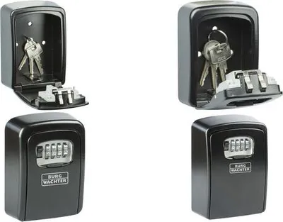 Produktbild von BURG-WÄCHTER Schlüsseltresor Key Safe 40 SB, mit 4-stelligem Zahlencode für außen und innen, Groß, Wandmontage