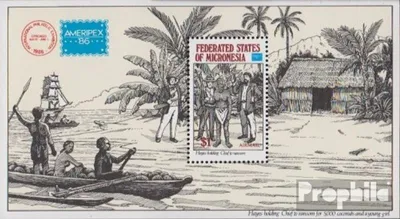 Produktbild von Briefmarken Mikronesien 1986 Mi Block1 (kompl.Ausg.) postfrisch Briefmarkenausstellung