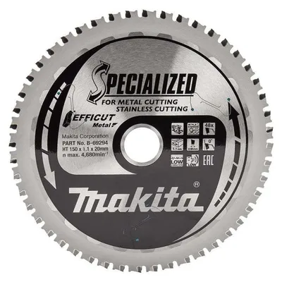Image de Lame carbure Inox et Métal Specialized MAKITA B-47058 Ø 150 mm