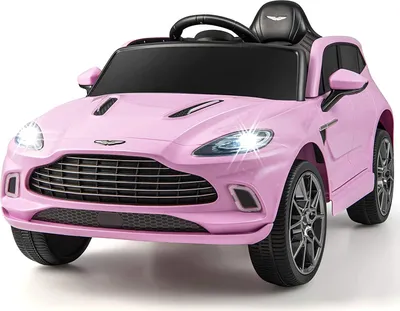 Produktbild von COSTWAY 12V Aston Martin DBX Kinderauto mit 2,4G-Fernbedienung, Elektroauto 1,4-2,5 km/h mit Scheinwerfer, Musik und Hupen, für Kinder ab 3 Jahre alt (Rosa)