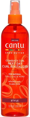 Obrázek produktu pro Cantu 26474, Vlasový sprej, Ženy, Zacuchané vlasy, 355 ml, Hydratující, Zářivý lesk, Sprej
