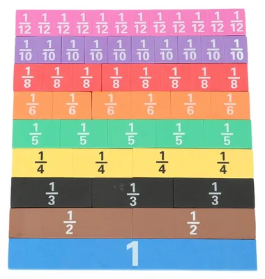 Zdjęcie produktu dla 51-teiliges Set mit magnetischen Bruchteilkacheln, Lernressourcen, Gehirntraining, Kunstharz, Mathematik-Manipulationsset für Kinder