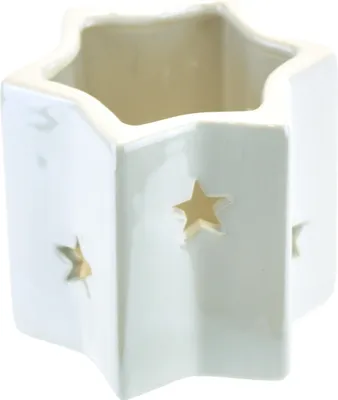 Produktbild von Kerzenleuchter weißer Stern 8,9 cm