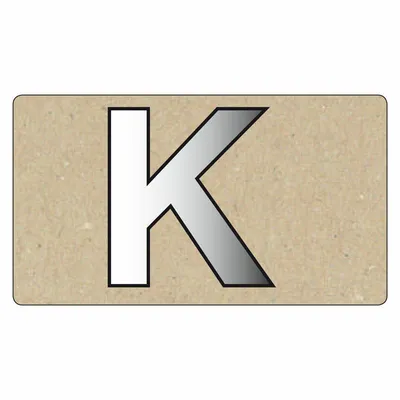 Produktbild von Spiegelornamente Grobuchstabe K