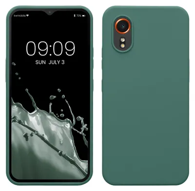 Produktbild von kwmobile Handyhülle für Samsung Galaxy Xcover7 Hülle - Case Silikon - Kabelloses Laden - Schutzhülle Cover in Tannengrün
