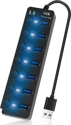 Produktbild von Universal USB-Ladegerät mit mehreren Anschlüssen - für Laptop und PC - für Homeoffice und Büro - Accessoires