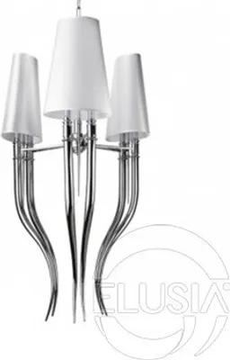 Produktbild von AZzardo Pendelleuchte Diablo 3, Weiß, Ø 52 cm, Höhe 180 cm, 6-flammig, E14