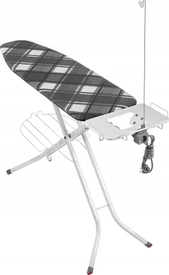 Image de Table à repasser - 120 x 38 cm - Large plateau - Pliable - Support pour fer à repasser - Tablette