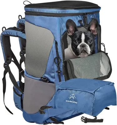 Produktbild von Wanderpfote Trekking Hunderucksack bis 10kg zum Wandern - Größe M, Farbe Blau