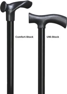 Produktbild von Gastrock Verstellbarer Gehstock – Schwarz – Komfortgriff – Rechtshänder – Ergonomischer Griff – Verstellbar – Länge 76 bis 99 cm – Stock 18 mm