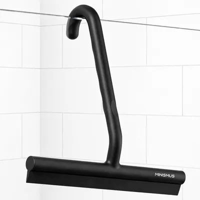 Produktbild von Minismus Duschabzieher 21 cm mit Aufhängehaken – Schwarz