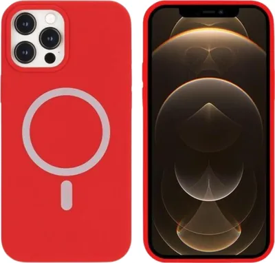 Produktbild von Mercury MagSafe Silikon iPhone 12 Pro Max 6,7" rot/rot Schutzhülle