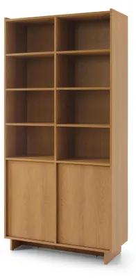 Zdjęcie produktu dla Vitryna FURNLUX Yasumi, kolor brązowy, wymiary: 98 x 201 x 39 cm