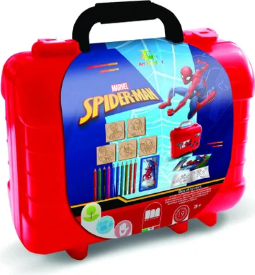 Produktbild von Multiprint Travel set valigetta in plastica Spiderman, Stempel-Set für Kinder, 3 Jahr(e), Nicht toxisch, Mehrfarbig