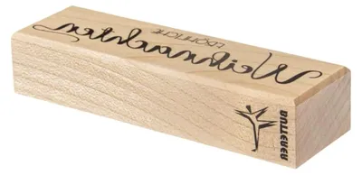 Produktbild von Stempel "Fröhliche Weihnachten", 3 x 10 cm, Holz