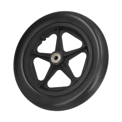 Imagen del producto de Rueda trasera para silla de ruedas, rueda trasera de 12 pulgadas, rueda trasera para silla de ruedas manual, rueda individual para silla de ruedas, rueda de repuesto para silla de ruedas, herramientas y accesorios