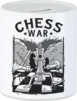 Produktbild von Chess War Spardose Schachspieler Schachbrett Chess Geschenkidee Für Schachfans