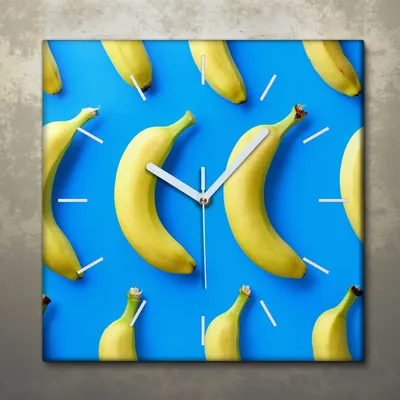 Produktbild von Wohnzimmer Leinwand Uhr Geräuschlos Küche 30x30 Farbige, Früchte, Motive, weiße Zeiger