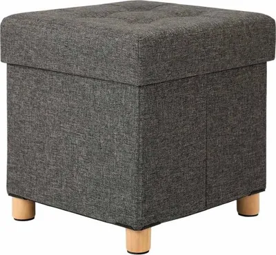 Obrázek produktu pro Taburet s úložným prostorem 38×38×40 cm, tmavě šedý