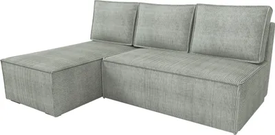 Produktbild von BroMARKT Ecksofa mit Schlaffunktion Hector Grau Cord Links