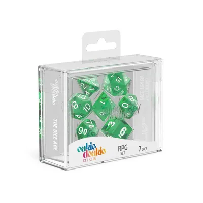 Obrázok produktu pre RPG sada kociek Oakie Doakie Priesvitná - zelená (7)