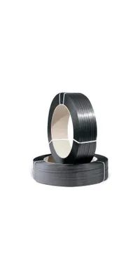 Image de Feuillard de cerclage largeur 12,7xépaisseur0,9mm L.1500m PP noir noyau 406mm TRANSPAK