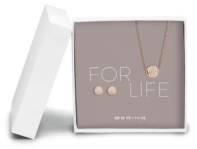 Produktbild von Bering Damen Schmuckset ForLife 414LittleSparkle-719-Rosegold Edelstahl IP Kristallglas