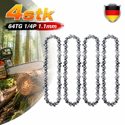 Produktbild von 4 x Sägekette Kette Halbmeißel 1/4 64TG 1.1mm 30cm passend Stihl MSA 60 193T DE