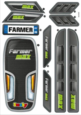 Produktbild von Smoby Ersatzteil AAL4054 Sticker Aufkleber für Smoby Traktor Farmer Max