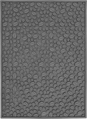 Image de Tapis antidérapant pour tasses Design grain de café Comptoir de bureau Tapis en PVC pour drainage d'eau Filtration Gris