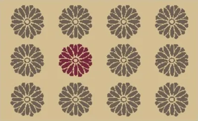 Produktbild von Fußmatte waschbar - Flowers Beige - wash+dry ca 75x120 cm