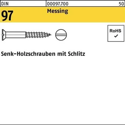 Produktbild von Reyher  97 MS Holzschrauben 6x 70 mit Schlitz (100 Stück)