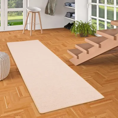 Produktbild von Feinschlingen Läufer Velour Teppich Strong Sand, Größe:100x400 cm