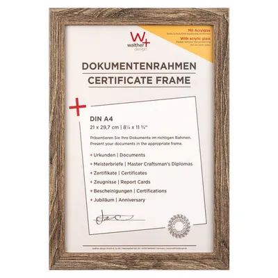 Produktbild von Walther, EFX130N, Fiorito Holzrahmen Kunstglas, 21x29,7 cm, nussbaum