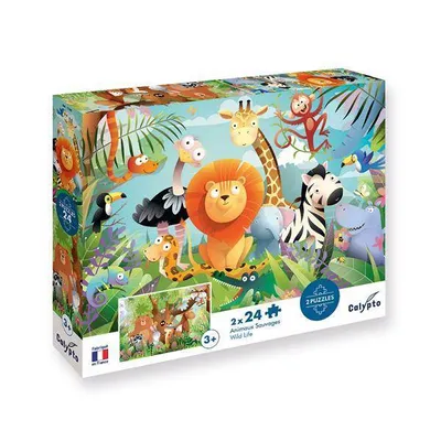 Immagine prodotto di Puzzle Calypto Animali, 2x24 pezzi