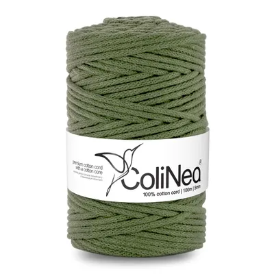 Produktbild von Baumwollkordel Geflochtene Baumwollschnur Baumwollkernschnur Für Makramee Makramee-Seil Bastelkordel 5mm 100m khaki DIY ColiNea