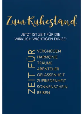 Produktbild von Perleberg Karte Ruhestand Lifestyle 741-0044