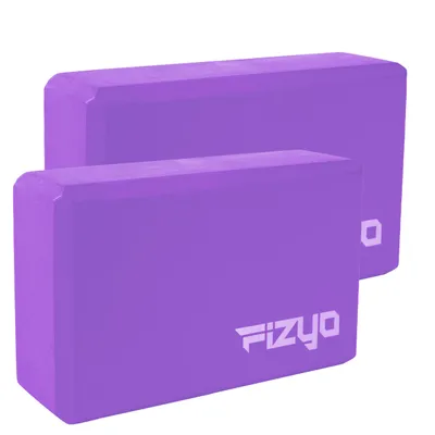 Zdjęcie produktu dla 2x Kostki do Ćwiczeń Jogi FIZYO Blok EVA Klocki do Pilatesu Fitness ZESTAW - fioletowy