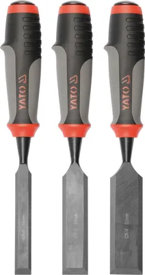 Zdjęcie produktu dla Yato YT-6280, Zestaw dłut, Stal chromowo-wanadowa, Czarny, Szary, Czerwony, Termoplastyczna guma (TPR), 16, 25, 32 mm