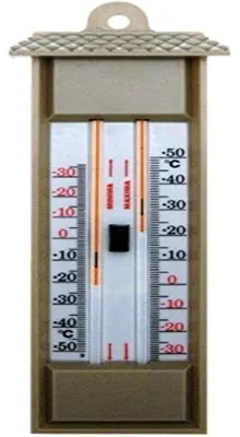 Imagen del producto de Termómetro de rango mínimo-máximo, medición precisa de la temperatura, compacto, para uso en interiores y exteriores