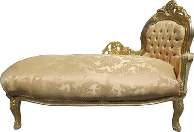 Produktbild von Casa Padrino Barock Chaiselongue Gold Muster / Gold Mod2 - Barock Möbel