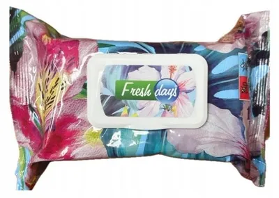 Productafbeelding van Fresh Days Vochtige doekjes, geur: Tropic Flower, 120 stuks.