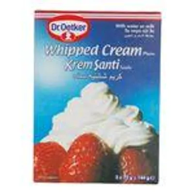 Dr. Oetker Whipped Cream Plain (Krem Şanti), 2 x 72 g – Vielseitige Sahne für Desserts und Kuchen