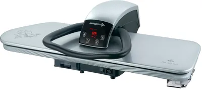 Produktbild von Professionelle 101HD Schwerlast Dampfbügelpresse 101cm von Speedypress - Silber (+ Bügeleisen, Ersatzabdeckung & Schaumstoff-Unterfilz und Wasserfilterpatrone GRATIS)